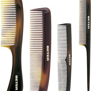 Beter De Luxe Pack of 4 Professional Combs For All Hair And Style Types